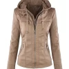 womens-khaki-faux-leather-motorcycle-jacket-with-removable-hood