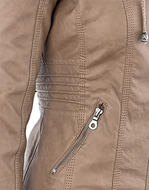 womens-khaki-faux-leather-motorcycle-jacket-with-removable-hood