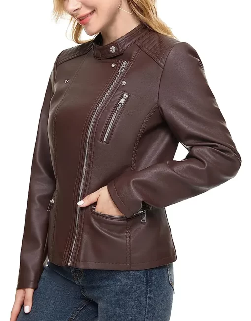 womens-lapel-collar-coffee-brown-faux-leather-jacket