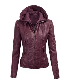 womens-maroon-faux-leather-motorcycle-jacket-with-hood