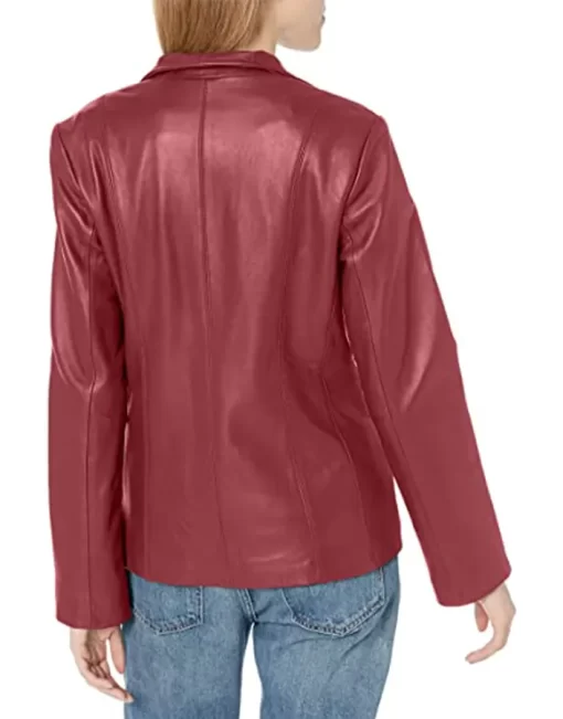 womens-maroon-faux-leather-wing-collared-jacket