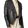 womens-open-front-black-faux-leather-blazer-jacket