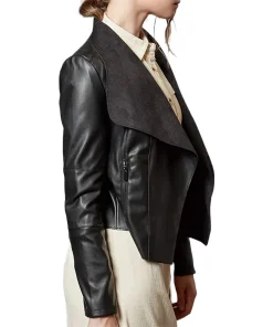womens-open-front-black-faux-leather-jacket