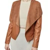 womens-open-front-brown-faux-leather-blazer-jacket