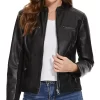 womens-stand-collar-black-faux-leather-jacket