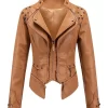 womens-studded-brown-faux-leather-biker-jacket