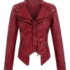 womens-studded-maroon-faux-leather-biker-jacket