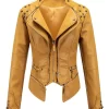 womens-studded-yellow-faux-leather-biker-jacket