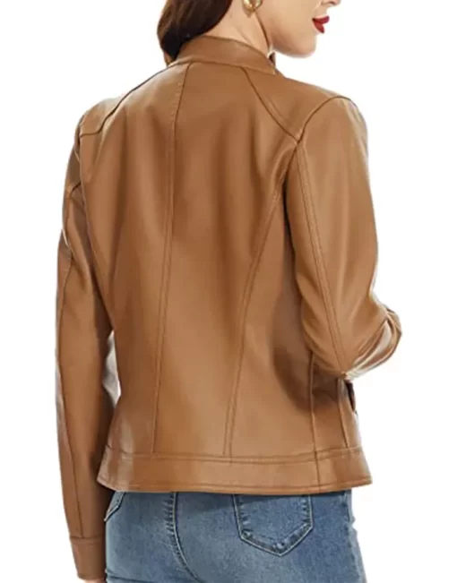 womens-zip-up-brown-faux-leather-slim-fit-jacket