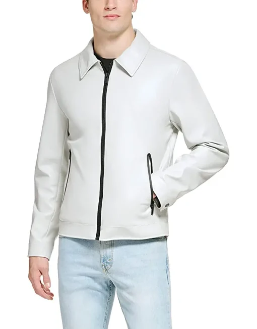 mens-white-shirt-collar-faux-leather-jacket