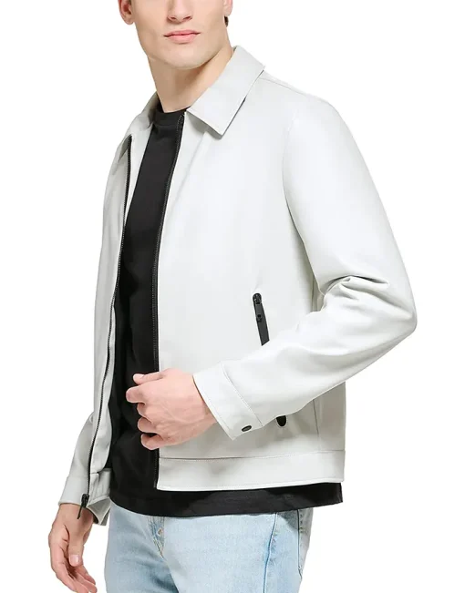 mens-white-shirt-collar-faux-leather-jacket