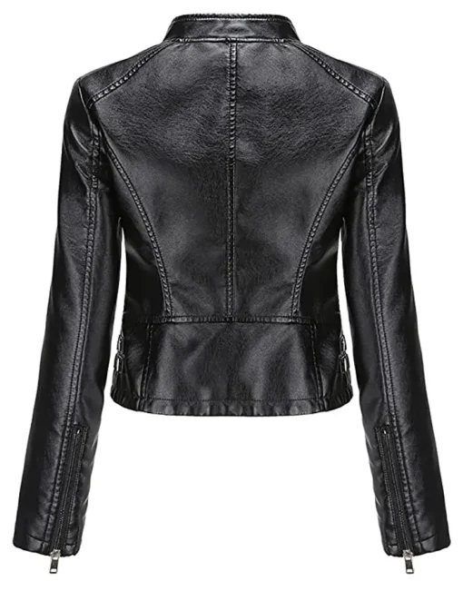 womens-stand-collar-cropped-black-faux-leather-jacket