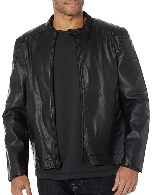 mens-black-faux-leather-padded-shoulder-jacket
