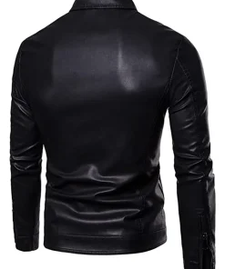 mens-black-motorcycle-faux-leather-jacket