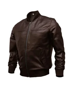 mens-bomber-brown-faux-leather-jacket