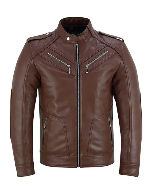mens-brown-biker-slim-fit-faux-leather-jacket