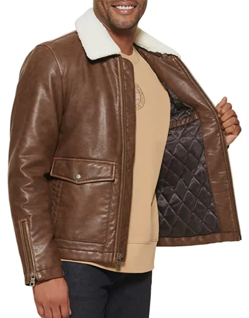 mens-brown-faux-leather-moto-jacket-with-sherpa-collar
