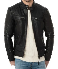 mens-buckle-collar-black-faux-leather-moto-biker-jacket