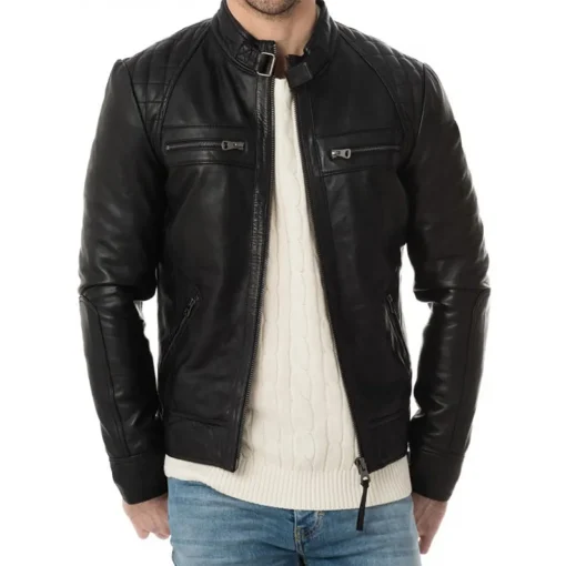mens-buckle-collar-black-faux-leather-moto-biker-jacket