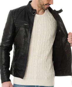 mens-buckle-collar-black-faux-leather-moto-biker-jacket
