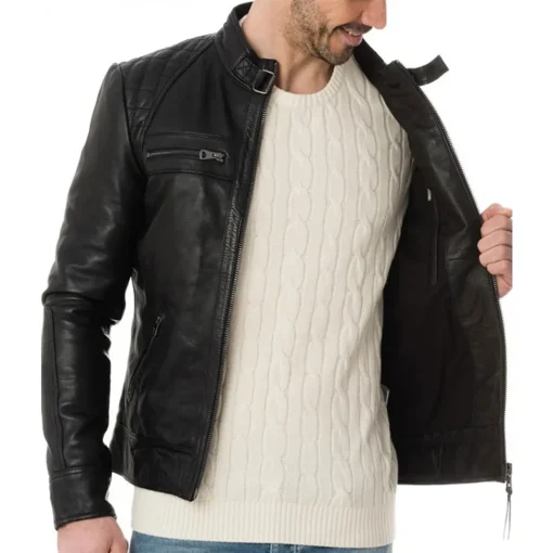 mens-buckle-collar-black-faux-leather-moto-biker-jacket