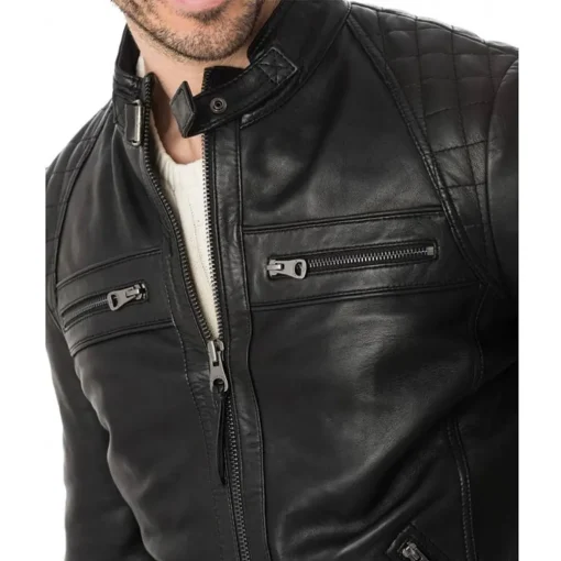 mens-buckle-collar-black-faux-leather-moto-biker-jacket