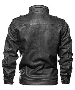 mens-casual-long-sleeve-distressed-faux-leather-black-jacket