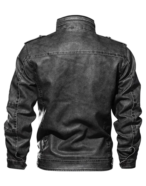 mens-casual-long-sleeve-distressed-faux-leather-black-jacket