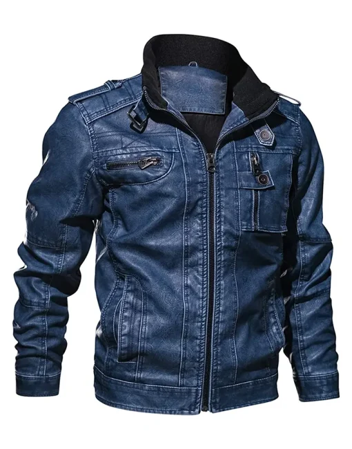 mens-casual-long-sleeve-distressed-faux-leather-blue-moto-jacket