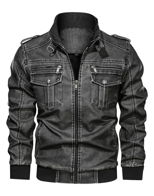 mens-casual-long-sleeve-distressed-faux-leather-grey-jacket