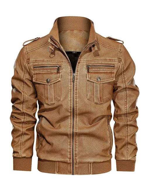 mens-casual-long-sleeve-distressed-faux-leather-tan-brown-jacket