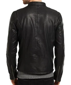 mens-fashionable-black-faux-leather-moto-biker-jacket