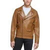 mens-lapel-collar-brown-faux-leather-motorcycle-jacket