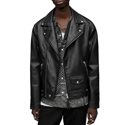 mens-milo-black-faux-leather-biker-jacket