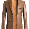 mens-notched-collar-brown-faux-leather-blazer