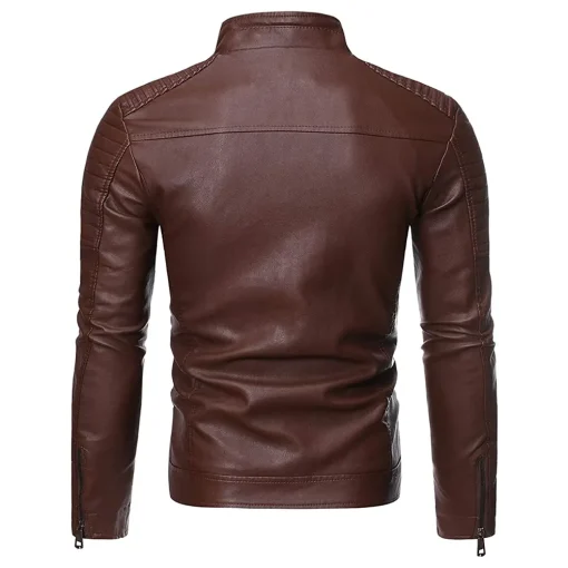 mens-padded-shoulder-coffee-faux-leather-jacket