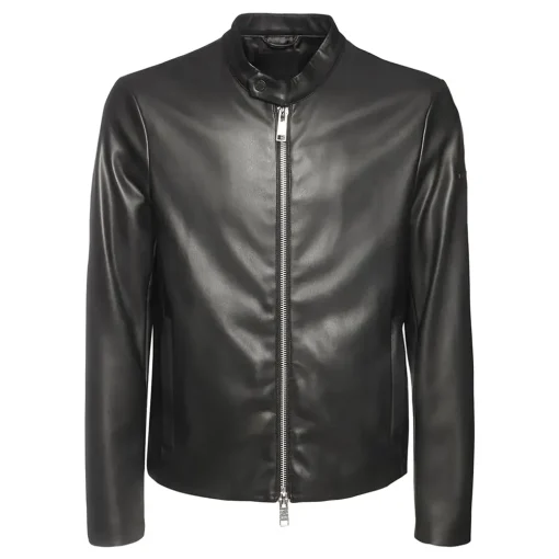 mens-shiny-black-faux-leather-jacket