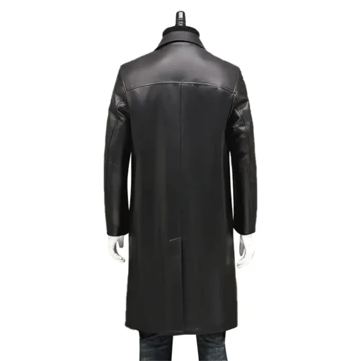 mens-single-breasted-black-faux-leather-coat