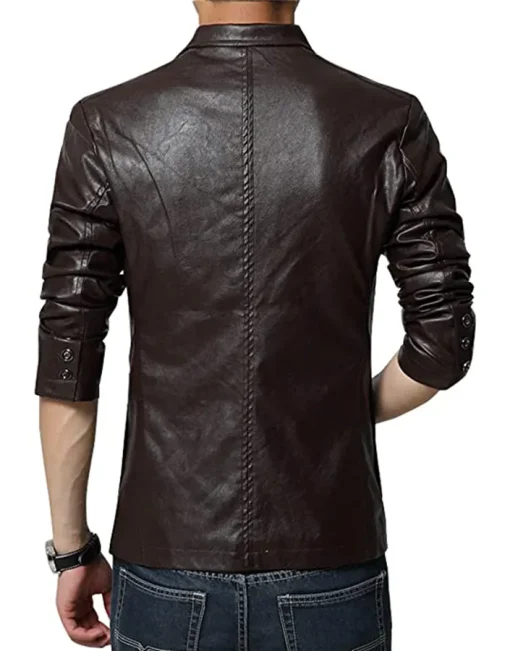 mens-slim-fit-brown-faux-leather-blazer