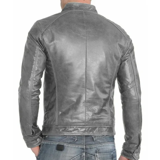 mens-slim-fit-cafe-racer-grey-faux-leather-jacket