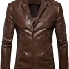 mens-slim-fit-elegant-brown-faux-leather-blazer