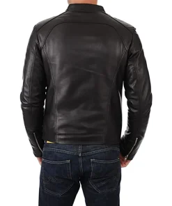mens-snap-button-black-faux-leather-moto-biker-jacket