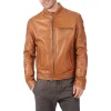 mens-snap-button-collar-tan-brown-faux-leather-moto-biker-jacket
