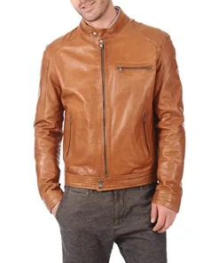 mens-snap-button-collar-tan-brown-faux-leather-moto-biker-jacket