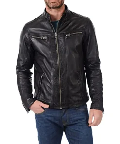mens-stand-collar-black-faux-leather-moto-biker-jacket