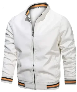 mens-white-faux-leather-bomber-jacket