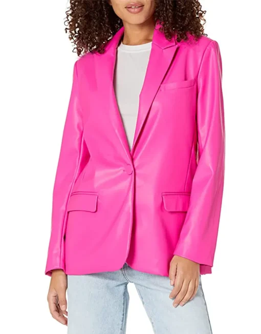 womens-audrey-pink-faux-leather-blazer