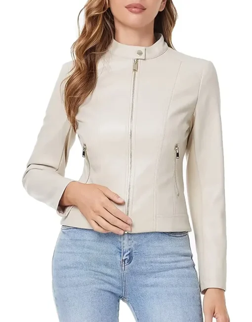 womens-beige-faux-leather-zip-up-slim-fit-jacket