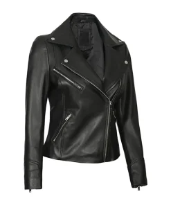 womens-black-faux-leather-asymmetrical-zipper-jacket