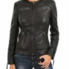 womens-black-faux-leather-collarless-biker-jacket